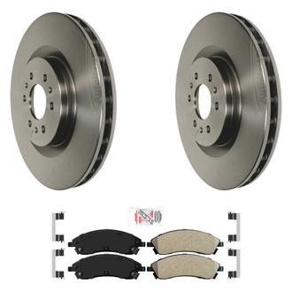 AmeriBRAKES® - AmeriPRO™ Plain Front Brake Kit with Semi-Metallic Pads