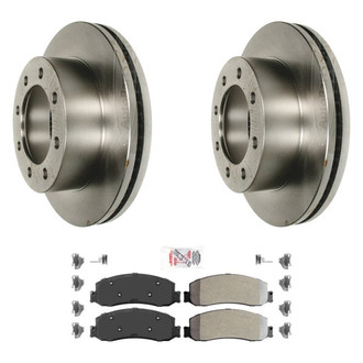 AmeriBRAKES® - AmeriPRO™ Plain Front Brake Kit with Semi-Metallic Pads