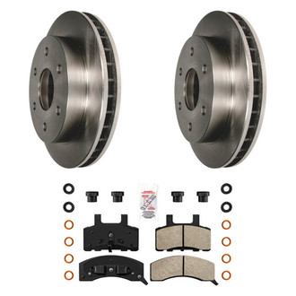 AmeriBRAKES® - AmeriPRO™ Plain Front Brake Kit with Semi-Metallic Pads