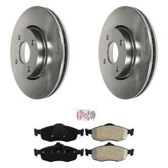 AmeriBRAKES® - AmeriPRO™ Plain Front Brake Kit with Semi-Metallic Pads
