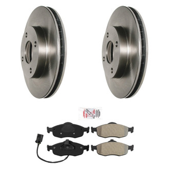 AmeriBRAKES® - AmeriPRO™ Plain Front Brake Kit with Semi-Metallic Pads