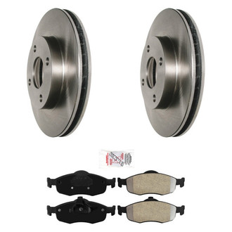 AmeriBRAKES® - AmeriPRO™ Plain Front Brake Kit with Semi-Metallic Pads