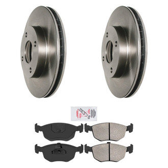 AmeriBRAKES® - AmeriPRO™ Plain Front Brake Kit with Semi-Metallic Pads