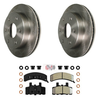 AmeriBRAKES® - AmeriPRO™ Plain Front Brake Kit with Semi-Metallic Pads