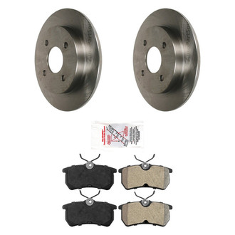 AmeriBRAKES® - AmeriPRO™ Plain Rear Brake Kit with Semi-Metallic Pads