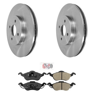 AmeriBRAKES® - AmeriPRO™ Plain Front Brake Kit with Semi-Metallic Pads