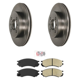 AmeriBRAKES® - AmeriPRO™ Plain Front Brake Kit with Semi-Metallic Pads