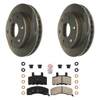 AmeriBRAKES® - AmeriPLATINUM™ Front Brake Kit with Semi-Metallic Pads