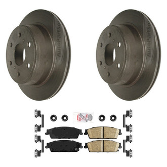 AmeriBRAKES® - AmeriPLATINUM™ Rear Brake Kit with Ceramic Pads