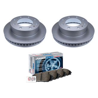 AmeriBRAKES® - AmeriPRO™ Plain Front Brake Kit with Semi-Metallic Pads