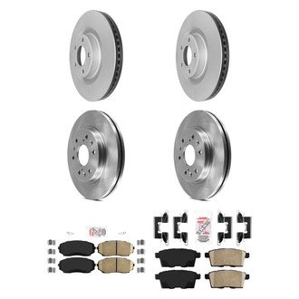 AmeriBRAKES® - AmeriPRO™ Plain Front and Rear Brake Kit with Ceramic Pads