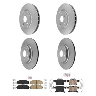 AmeriBRAKES® - AmeriPRO™ Plain Front and Rear Brake Kit with Ceramic Pads