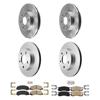 AmeriBRAKES® - AmeriPRO™ Plain Front and Rear Brake Kit with Ceramic Pads