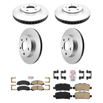 AmeriBRAKES® - AmeriPRO™ Plain Front and Rear Brake Kit with Ceramic Pads