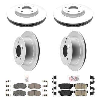 AmeriBRAKES® - AmeriPRO™ Plain Front and Rear Brake Kit with Ceramic Pads