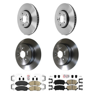 AmeriBRAKES® - AmeriPLATINUM™ Front and Rear Brake Kit with Ceramic Pads