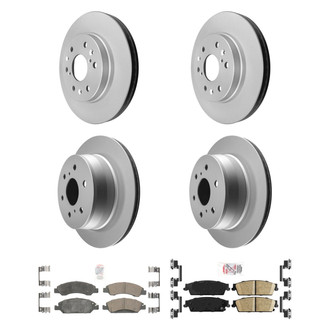 AmeriBRAKES® - AmeriPRO™ Plain Front and Rear Brake Kit with Ceramic Pads