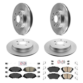 AmeriBRAKES® - AmeriPRO™ Plain Front and Rear Brake Kit with Ceramic Pads