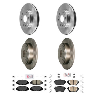 AmeriBRAKES® - AmeriPRO™ Plain Front and Rear Brake Kit with Ceramic Pads
