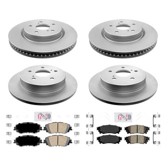 AmeriBRAKES® - AmeriPRO™ Plain Front and Rear Brake Kit with Ceramic Pads