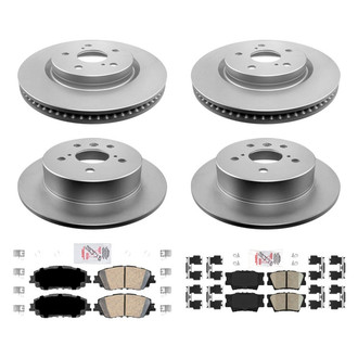 AmeriBRAKES® - AmeriPRO™ Plain Front and Rear Brake Kit with Ceramic Pads