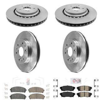 AmeriBRAKES® - AmeriPRO™ Plain Front and Rear Brake Kit with Ceramic Pads