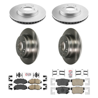 AmeriBRAKES® - AmeriPRO™ Plain Front and Rear Brake Kit with Ceramic Pads