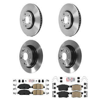 AmeriBRAKES® - AmeriPLATINUM™ Front and Rear Brake Kit with Ceramic Pads
