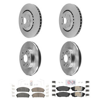 AmeriBRAKES® - AmeriPRO™ Plain Front and Rear Brake Kit with Ceramic Pads