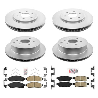 AmeriBRAKES® - AmeriPRO™ Plain Front and Rear Brake Kit with Ceramic Pads