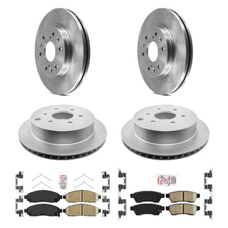 AmeriBRAKES® - AmeriPRO™ Plain Front and Rear Brake Kit with Ceramic Pads