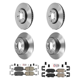 AmeriBRAKES® - AmeriPLATINUM™ Front and Rear Brake Kit with Ceramic Pads