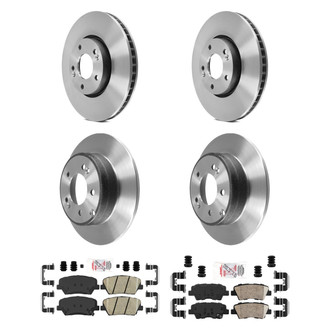 AmeriBRAKES® - AmeriPLATINUM™ Front and Rear Brake Kit with Ceramic Pads