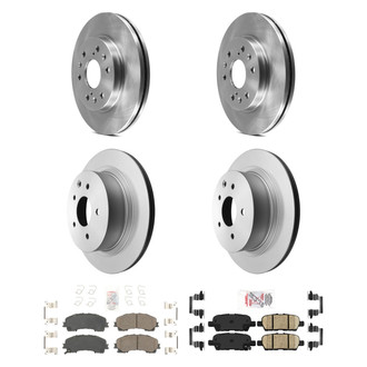AmeriBRAKES® - AmeriPRO™ Plain Front and Rear Brake Kit with Ceramic Pads