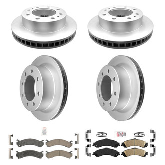 AmeriBRAKES® - AmeriPRO™ Plain Front and Rear Brake Kit with Ceramic Pads