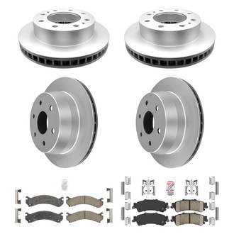 AmeriBRAKES® - AmeriPRO™ Plain Front and Rear Brake Kit with Ceramic Pads