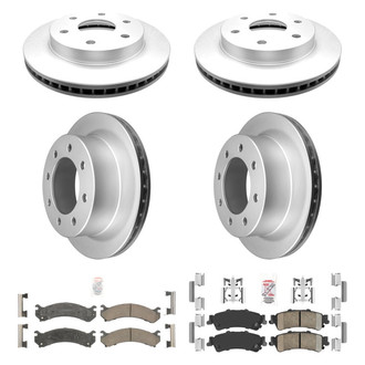 AmeriBRAKES® - AmeriPRO™ Plain Front and Rear Brake Kit with Ceramic Pads