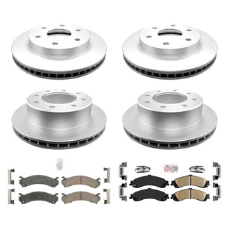 AmeriBRAKES® - AmeriPRO™ Plain Front and Rear Brake Kit with Ceramic Pads