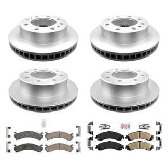 AmeriBRAKES® - AmeriPRO™ Plain Front and Rear Brake Kit with Ceramic Pads