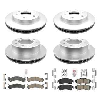 AmeriBRAKES® - AmeriPRO™ Plain Front and Rear Brake Kit with Ceramic Pads