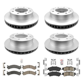 AmeriBRAKES® - AmeriPRO™ Plain Front and Rear Brake Kit with Ceramic Pads