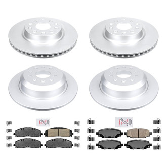 AmeriBRAKES® - AmeriPRO™ Plain Front and Rear Brake Kit with Ceramic Pads