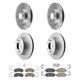 AmeriBRAKES® - AmeriPRO™ Plain Front and Rear Brake Kit with Ceramic Pads