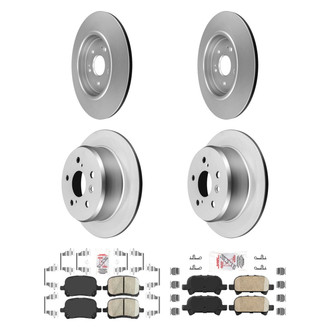 AmeriBRAKES® - AmeriPRO™ Plain Front and Rear Brake Kit with Ceramic Pads