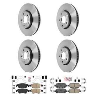 AmeriBRAKES® - AmeriPLATINUM™ Front and Rear Brake Kit with Ceramic Pads