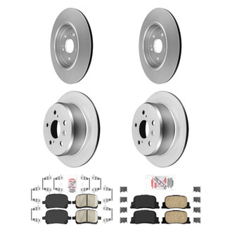 AmeriBRAKES® - AmeriPRO™ Plain Front and Rear Brake Kit with Ceramic Pads