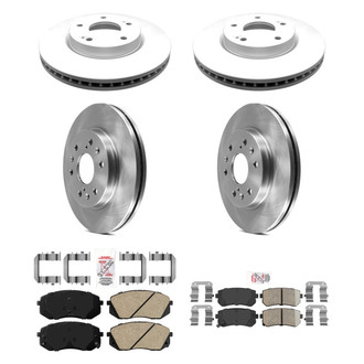 AmeriBRAKES® - AmeriPRO™ Plain Front and Rear Brake Kit with Ceramic Pads