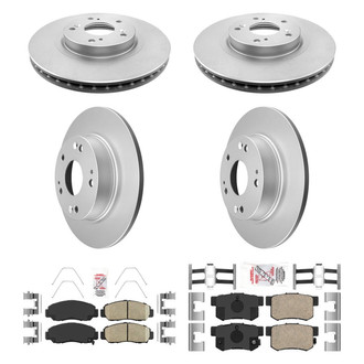AmeriBRAKES® - AmeriPRO™ Plain Front and Rear Brake Kit with Ceramic Pads