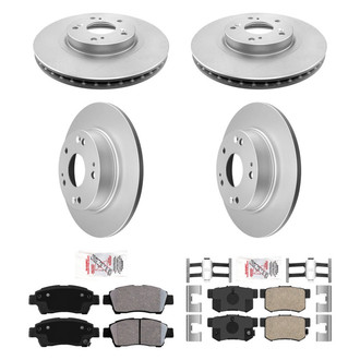 AmeriBRAKES® - AmeriPRO™ Plain Front and Rear Brake Kit with Ceramic Pads