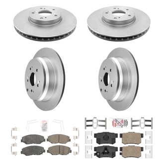 AmeriBRAKES® - AmeriPRO™ Plain Front and Rear Brake Kit with Ceramic Pads